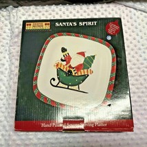 Debbie Mumm Santas Spirit Sakura Square Serving Platter Tray Original Box 12 in - £22.42 GBP