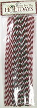 Darice Chenille Stems - 8mm - Red, White &amp; Green Candy Cane Twists - Big Value - £15.96 GBP