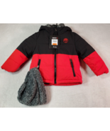 Gerry 3-in-1 Puffer Jacket Boys Tall 2 Red Black Long Sleeve Hoodie Full... - $34.33