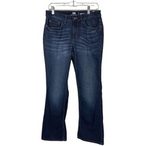 LEE Riders Womens Midrise Bootcut Jeans Size 10P Dark Wash Blue Denim - $14.40