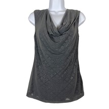 H&amp;M Womens Gray Sleeveless Top Size Small Cowl Neck New - $14.40