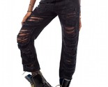 DIESEL ARYEL Womens Jeans Boyfriend Distressed Denim Black Size 27W 00SHG6 - £68.00 GBP