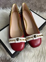 Gucci Women Leather Spiked Studded Ballerina Ballet Flats Shoes 39 1/5, 9.5 $895 - £562.68 GBP