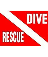 DIVE RESCUE VINYL DECAL - DIVE FLAG DECAL SIZE: 3&quot; x 4&quot; Diver Search and... - $3.50