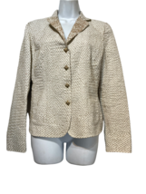 Elie Tahari Reversible Emily Blazer Jacket Size M Textured Stitching Poc... - $64.34