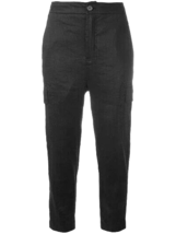 NWT Vince Cargo Cropped Trousers in Black Relaxed Ankle Pants L $295 - £64.69 GBP