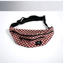 Vans Red and White Checkered Fanny Pack Zipper Adjustable 2 Pockets Off ... - £16.01 GBP