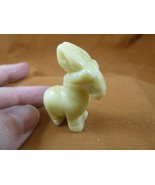 (Y-BUR-556) yellow Donkey mule burro gemstone carving figurine burros do... - £11.01 GBP