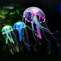 Us 4Pack/Set 6&quot; Aquarium Jellyfish Glowing Effect Fish Tank Artificial Ornament - £17.37 GBP