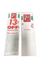 Unique Lot Of 2 Unused 7up Bottle Carton Stuffer Rare 1950s Early 1960s - £7.74 GBP