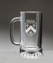 Walsh Irish Coat of Arms Glass Beer Mug (Sand Etched) - £22.10 GBP