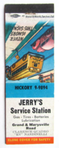 Jerry&#39;s Service Station - Sacrmento, California 20 Strike Matchbook Cover CA - £1.56 GBP