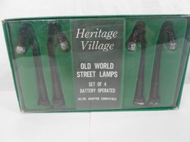 DEPTARTMENT 56 HERITAGE VILLAGE OLD WORLD STREET LAMPS SET OF 4 - £14.81 GBP