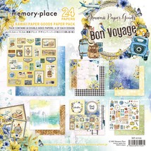 Memory Place Double-Sided Paper Pack 6&quot;X6&quot; 24/Pkg-Bon Voyage MP-61146 - £13.67 GBP