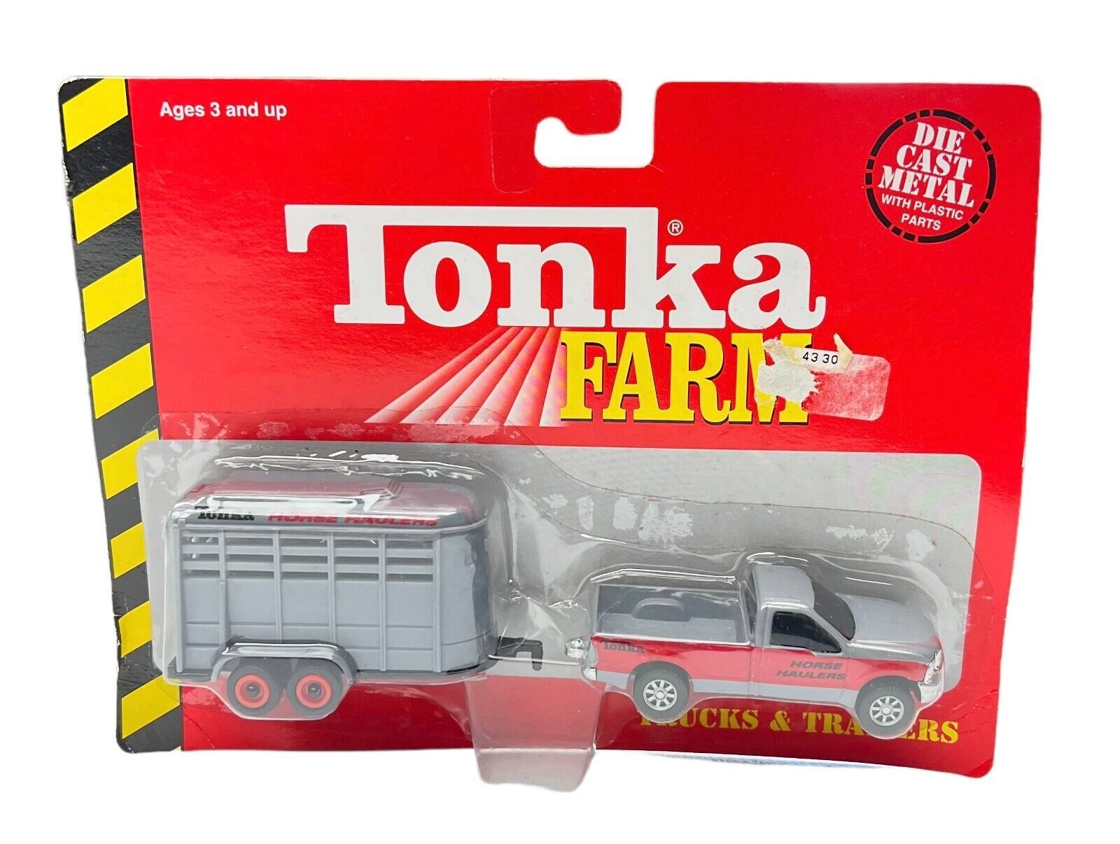 Tonka Hasbro 2001 Farm Horse Hauler pickup Truck Trailer 1/64 scale No. 15143 - £9.44 GBP