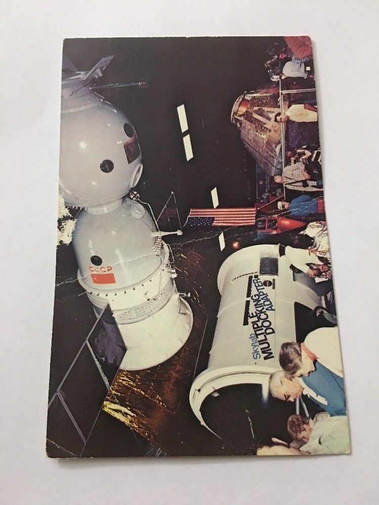 Vintage Postcard Posted 1977 NASA Manned Spacecraft Display Kennedy Space Center - $0.94