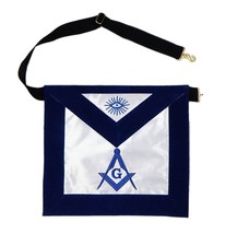 Blue Lodge Member Freemason Masonic Square &amp; Compasses Silk Apron NEW! - £63.15 GBP