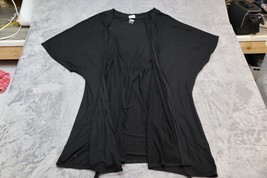 Bump In The Night Women Shirt 3X Black Casual Short Sleeve Maternity Robe - £17.76 GBP