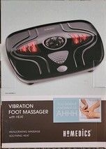 Homedics Vibration Foot Massager With Heat FMV-400HBK-2 With Box  - $14.36