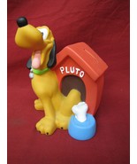 Vintage Disney Pluto and Dog House Vinyl Bank with Original Coin Stopper  - £23.29 GBP