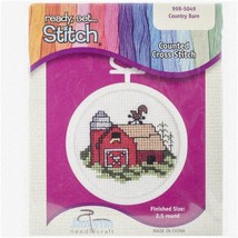 Barnyard Bliss: Petite Cross Stitch Kit - 18 Mini Rounds, 2-1/2-Inch - C... - £12.97 GBP