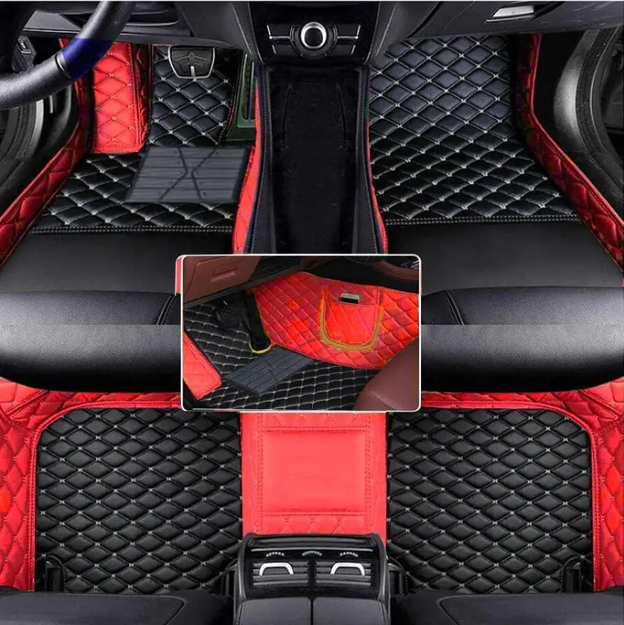 Customized Artificial Leather Car Floor Mat For Seat Leon MK2 2006 2007 2008 - £68.88 GBP+