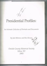 Presidential Profiles By Jack Behrens Ben Benson Signed Autographed PB Book - £384.68 GBP