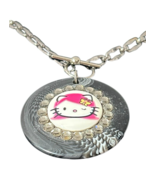 Tarina Tarantino Vintage Pink Head Black White Swirl Lucite Hello Kitty ... - $2,526.90 MXN