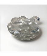 Vintage Heavy Daum Signed Glass Ashtray Trinket Dish - Made In France - $19.79