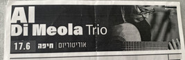 Al Di Meola Trio e-Ticket 17/06/22 Haifa, Israel - £10.35 GBP