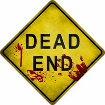 Dead End Bloody Novelty Metal Crossing Sign - £21.54 GBP