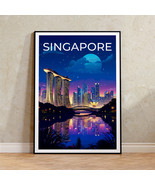 Singapore Travel Poster, Singapore Wall Art, Singapore Print, Singapore ... - £11.32 GBP+