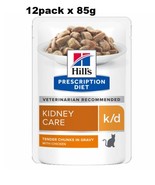 Hills Prescription Diet Cat K/D Kidney Care with chicken 12 x 85g - $64.99