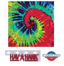 Hav-A-Hank Rainbow Flare Tie Dye Bandana Head Neck Wrap Scarf Face Mask Cover - £7.02 GBP