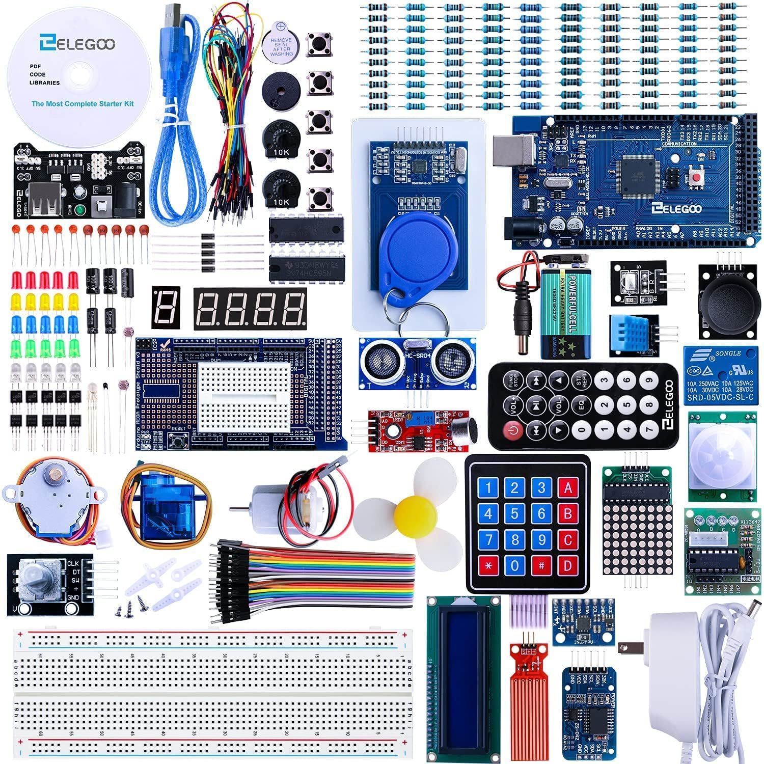 Elegoo Mega R3 Project The Most Complete Ultimate Starter Kit With Tutorial - $85.95