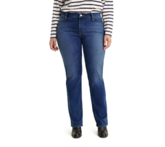 Levi&#39;s Classic Straight Jeans Womens Plus Size 24W M Regular Dark Blue - £28.29 GBP