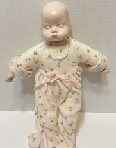 Vintage Sugar Britches Porcelain and Cloth Sleeping Baby Doll  Repair on One Leg - £24.26 GBP