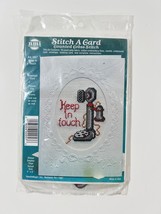 NMI Counted Cross Stitch a Card Craft Kits Small Fun KEEP IN TOUCH #2057 / 4x6 - £3.16 GBP