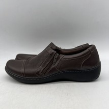 Clarks Collection Women Ultimate Comfort Shoes Zip Side 22545 Brown Leat... - $14.85