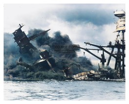Uss Arizona Navy Battleship Sinking At Pearl Harbor Attack Colorized 8X10 Photo - £8.95 GBP