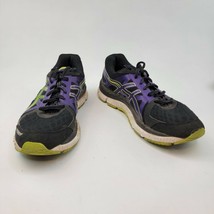 Asics Womens Gel Neo 33 Running Shoes Black Purple T272N Lace Up Low Top Sz 10 - £11.61 GBP