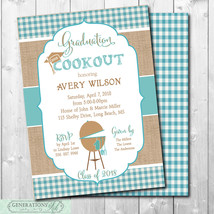 Graduation Party Cookout BBQ Invitation/printable/Digital File/DIY - £11.46 GBP