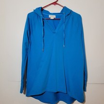 Liz Claiborne Weekend Teal Pullover lightweight hoodie Size L - £9.94 GBP