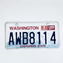2017 United States Washington Evergreen Passenger License Plate AWB8114 - £14.78 GBP