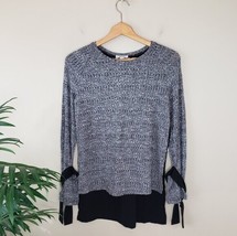 NWT Kensie | Gray Knit Front Polyester Back Mixed Material Top, size XS - £11.54 GBP