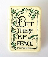 VTG Hallmark Cards Let There Be Peace Brooch Pin Holly Berries Leaves Ch... - $9.99