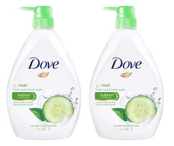 Dove Go Fresh Nourishing Body Wash, Cucumber and Green - 33.8 Fl Oz / 1L x 2 Pac - £37.56 GBP