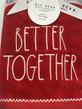Rae Dunn Hand Towels Valentines Day Bath Set of 2 Better Together Embroi... - £33.14 GBP