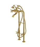 Kingston Brass CCK266K7 Freestanding Tub Faucet Package Brushed Brass 32... - £409.82 GBP