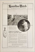 1920 Print Ad Hamilton Watch Railroad Timekeeper America Engineer Lancaster,PA - £15.86 GBP